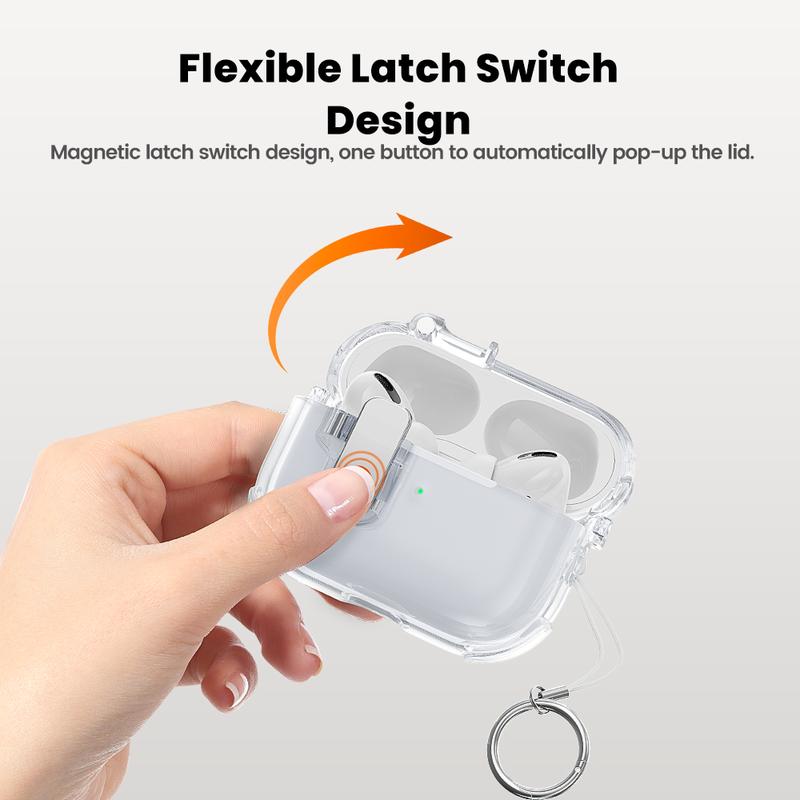 Compatible with AirPods Pro 2nd Gen Protective Case , with Lock for AirPod Gen 2 Charging Case 2023, 2022