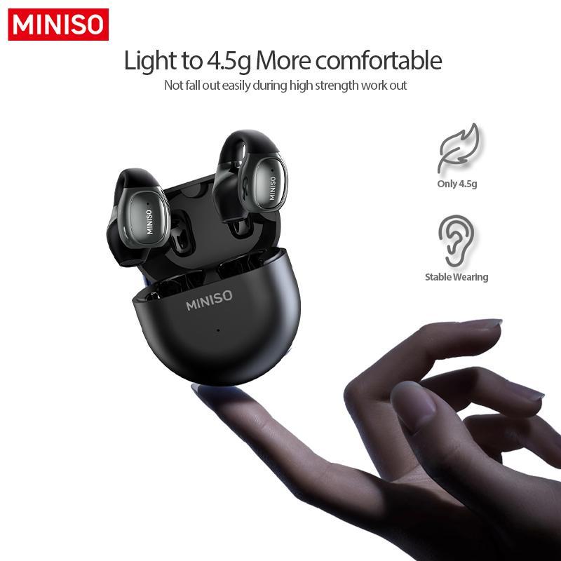 MINISO X31 Wireless Ear Clip Bone Conduction Earphone, Noise Cancelling Bluetooth-compatible Earbuds, HiFi Sound Quality Earbuds for Calling, Exercising