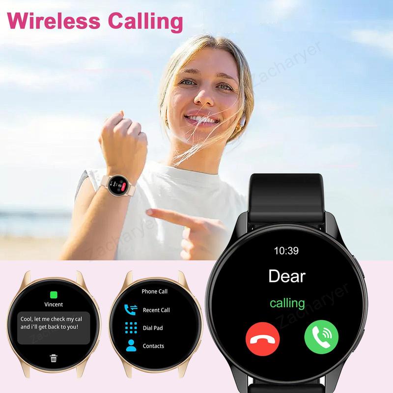 Multifunctional Smart Watch, Fashion Digital Watch with Wireless Call Dial, Incoming Call Alert & Rejection, Compatible with iPhone Andriod