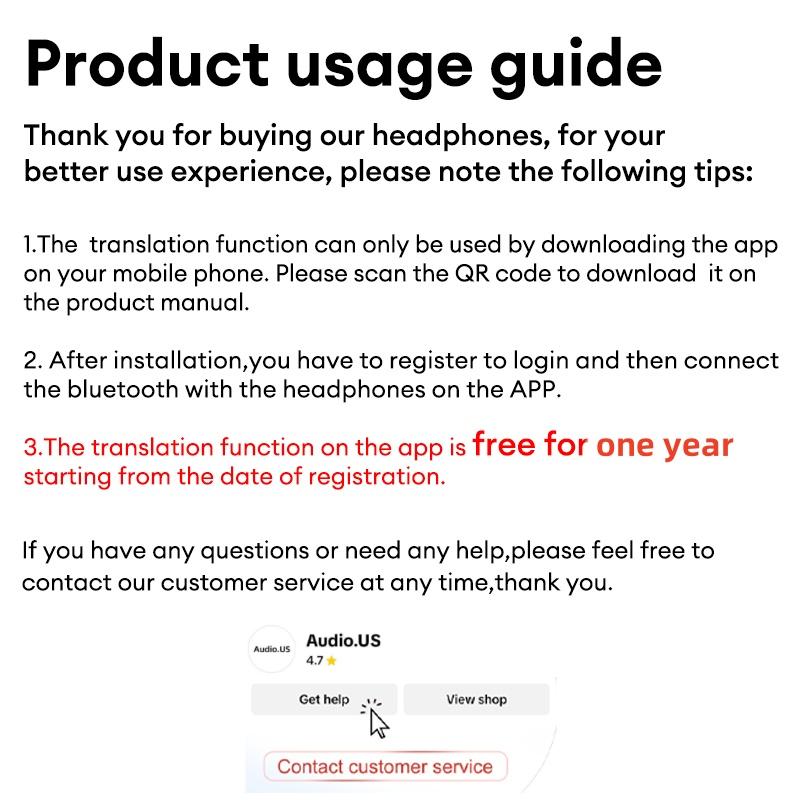 HYUNDAI HY T02 TWS  Bluetooth Translation Earphones Support 75 Languages Face-to-Face& Simultaneous ,Video Voice Real Time Translation Headphone Support Playing Music&Phone Calls Wireless Earbuds