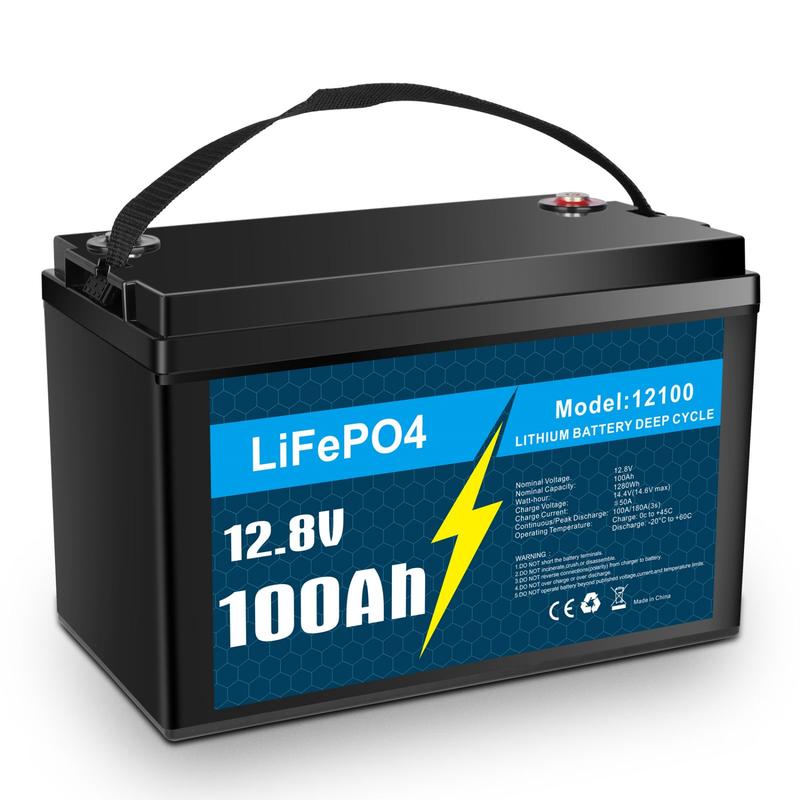 LiFePO4 Deep Cycle Rechargeable Lithium Battery, Over 5000 Life Cycles, Built-in BMS, Backup Power Perfect for RV, Camper, Van, Marine, Off-Grid Home Energy Storage-Core Series,Trolling motor, Maintenance-Free