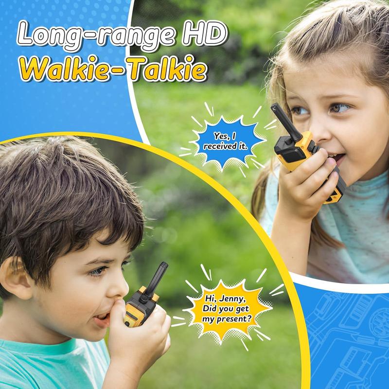 Walkie Talkies for Kids 2 Pack, HD Radio Long Range Walkie-Talkie, Kids Intercom, and Outdoor, Camping Walkie-Talkie, Ideal for Kids 3-12 Years Old