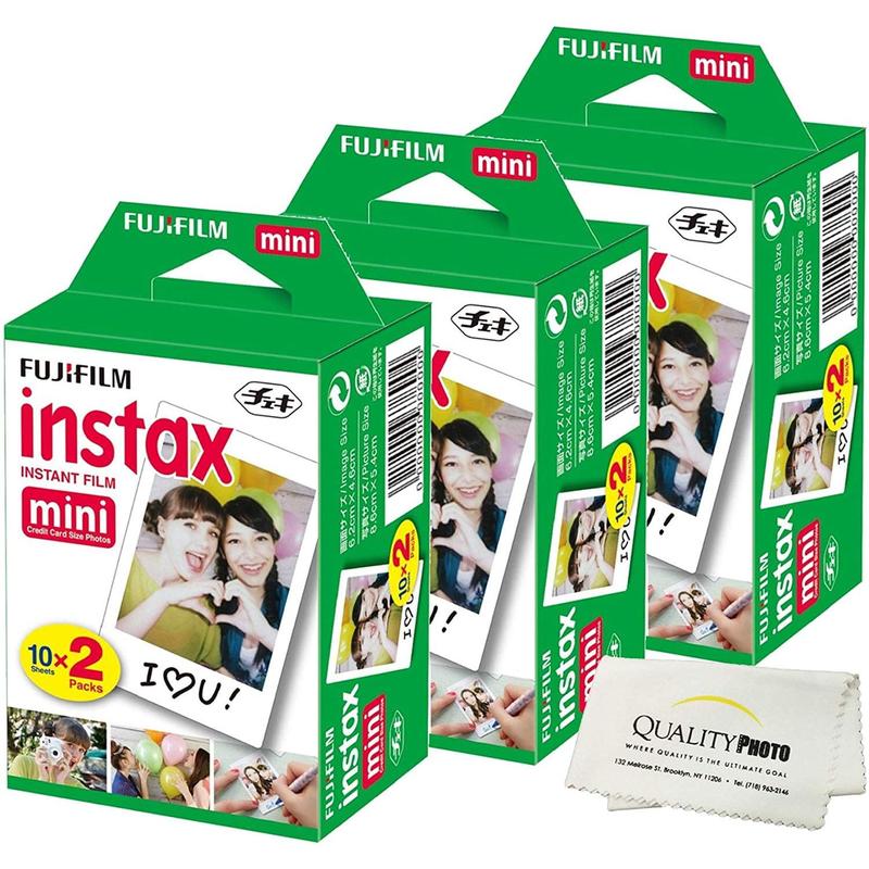 Instax Mini instant film 6 pack 60 sheets (white) for Mini 8 cameras Picture Smartphone