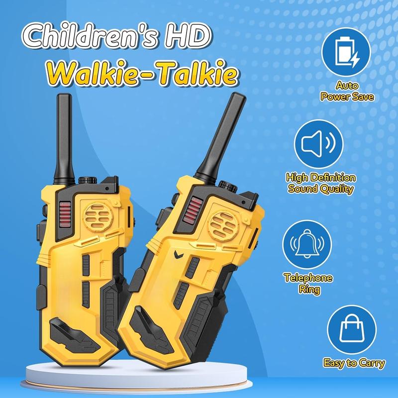 Walkie Talkies for Kids 2 Pack, HD Radio Long Range Walkie-Talkie, Kids Intercom, and Outdoor, Camping Walkie-Talkie, Ideal for Kids 3-12 Years Old