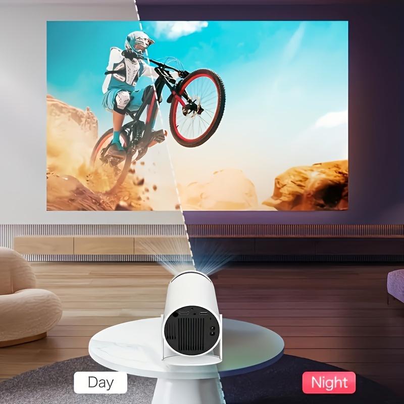 4K mini projector, ultra-portable with sharp display, Smart WiFi & wireless, adjustable screen, 180 ° rotation, USB powered