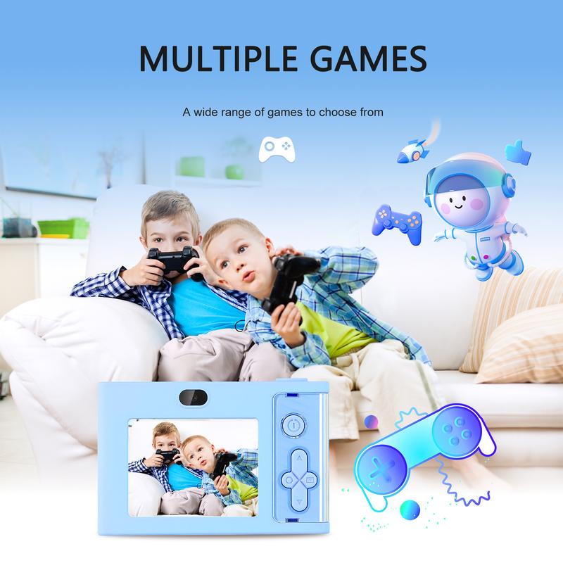 Portable Kids Digital Camera 2.4 Inch Screen Front Rear Camera 1080p 720 Vga Take Pictures Dvr Puzzle Game digital products pocket camera portable camera