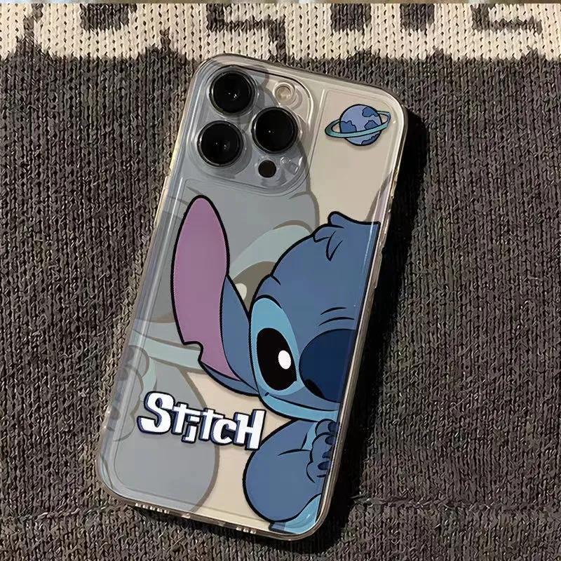 NEW Stitch Shy Cute Phone Case For iPhone 15 14 13 12 11 Pro MaxY2K Anti Fall Kawaii Cartoon Silicone Cover