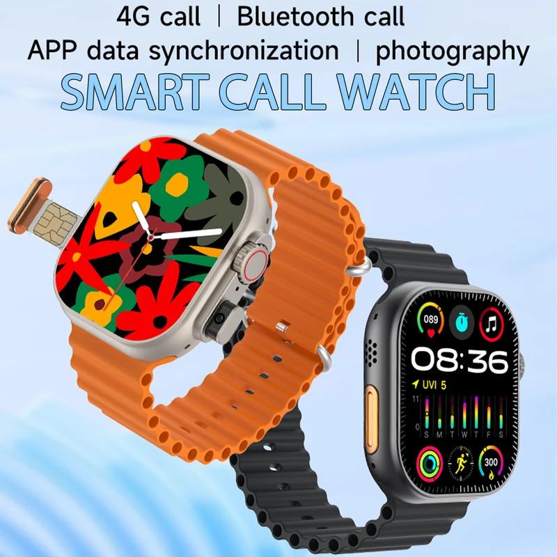 Smart Watch 4G SIM Card and Camera Answer Call Whatsapp Reminder Connect Bluetooth Earphone 2.01inch Smartwatch Apple Android