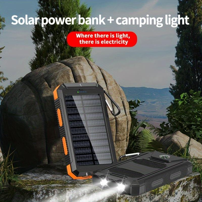 10000mAh Portable Solar Power Bank With USB Connector, Charging Indicator, And Lithium Rechargeable Battery - 0-5W Output, Solar Powered Charger For Travel, Camping, Bike Rides Operating Voltage