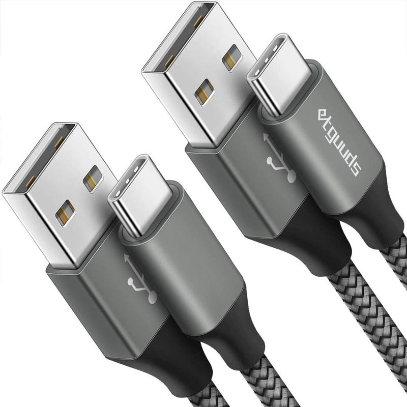 Long USB A to USB C Cable 10ft, 2-Pack Fast Charging Type C Charger Cord Braided for iPhone 16 15 Pro Max Plus, for Samsung Galaxy S24 S23 S22 S21 S20 S10 S10E Note 20 10 A15 A25 A35 A55