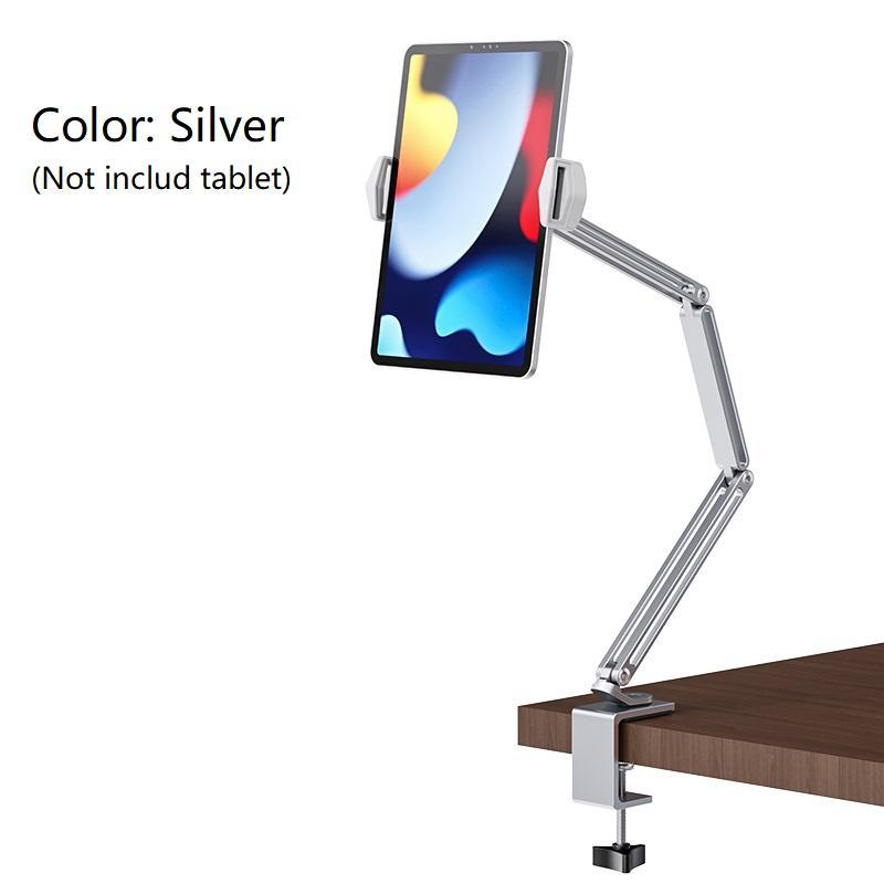 Adjustable Tablet & Phone Holder, Aluminum Alloy Three Section Connecting Rod Tablet Holder, Desktop Tablet & Phone Stand for Home Office