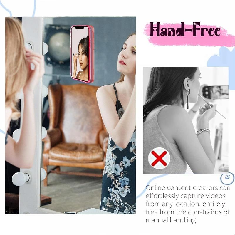 2 Pack  Suction Phone Case Adhesive Mount,  Grip Holder for Selfies and Videos, Hands-Free Sticky Phone Grip for  and Android, 2.17