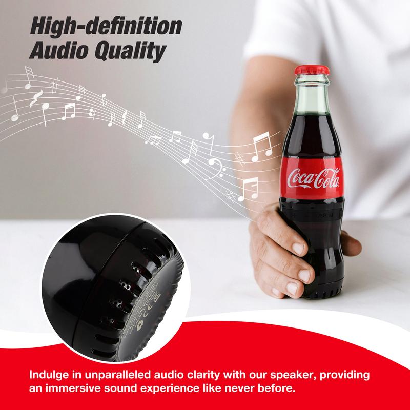 Coca-Cola Diet Coke Bottle Shape Bluetooth Speaker With Bluetooth 5.0 Technology, AUX Port, Loud and Bass Sound, Portable Wireless, Long Playtime, TWS Pairing For Outdoor & Indoor Activities | Portable Speaker