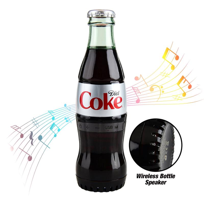 Coca-Cola Diet Coke Bottle Shape Bluetooth Speaker With Bluetooth 5.0 Technology, AUX Port, Loud and Bass Sound, Portable Wireless, Long Playtime, TWS Pairing For Outdoor & Indoor Activities | Portable Speaker