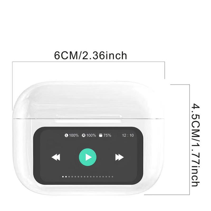 Wireless Earphone, In-ear Design Noise Cancelling Headphone with LED Power Display Charging Case, Stereo Sound Headphone for Calling, Exercising, Running