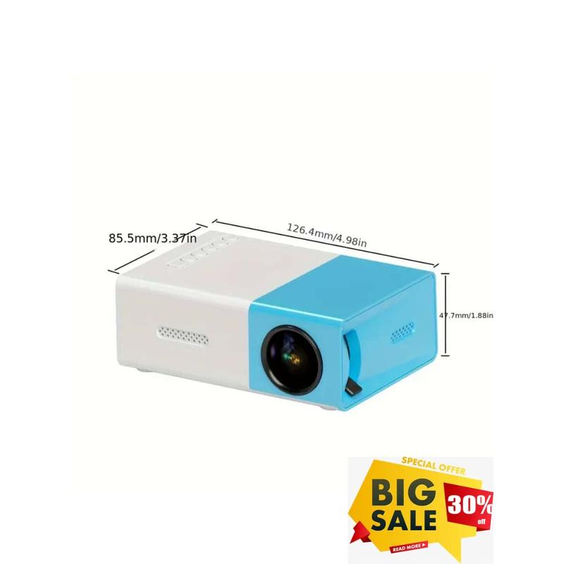 HD Video Projector, Universally Compatible, Compatible With Smartphones, Laptops, PCs, USB Flash Drives - Enhance Your Movie, TV And Gaming Experience, Suitable For Office School Meeting Presentation