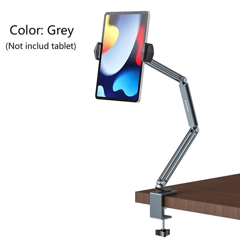 Adjustable Tablet & Phone Holder, Aluminum Alloy Three Section Connecting Rod Tablet Holder, Desktop Tablet & Phone Stand for Home Office