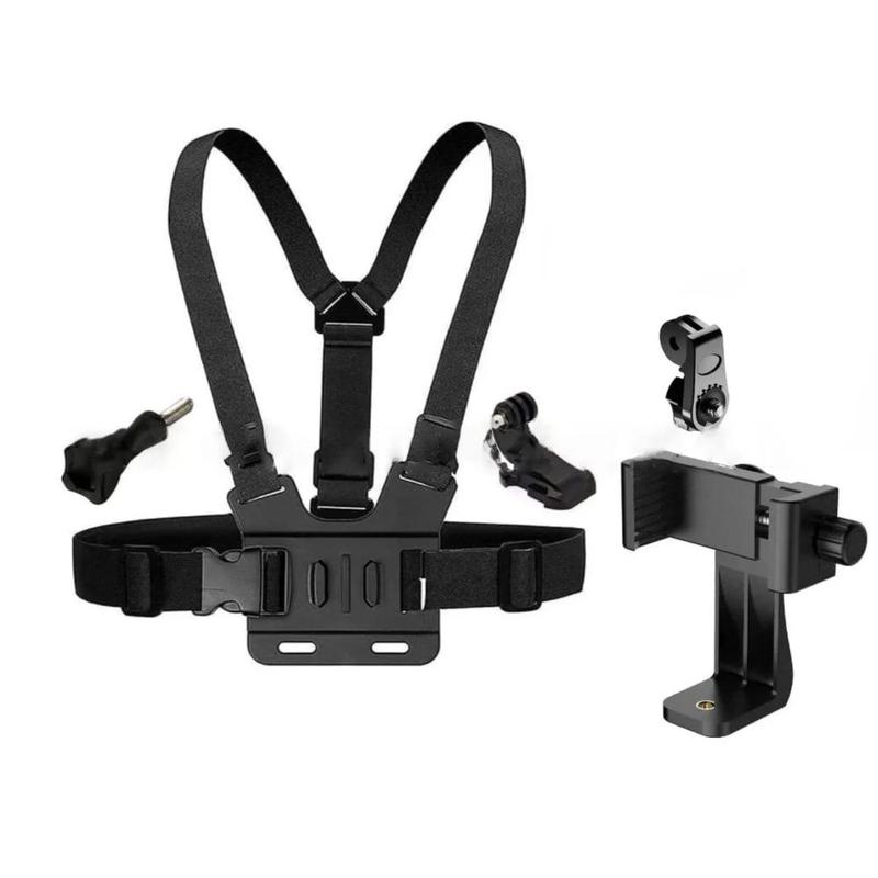 Mobile Phone Chest Strap Harness Mount, Phone Head Strap Holder Kit for Gopro, Neck Cell Phone Holder, POV Vlog Selfie Mount, Universal Car Accessories, Phone Accessories