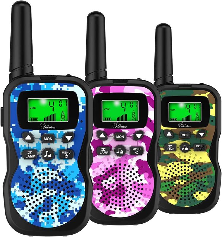 Kids Walkie Talkies, 3 Pack 22 Channels 2 Way Radio Toy with Flashlight and LCD Screen with 3 Miles Range