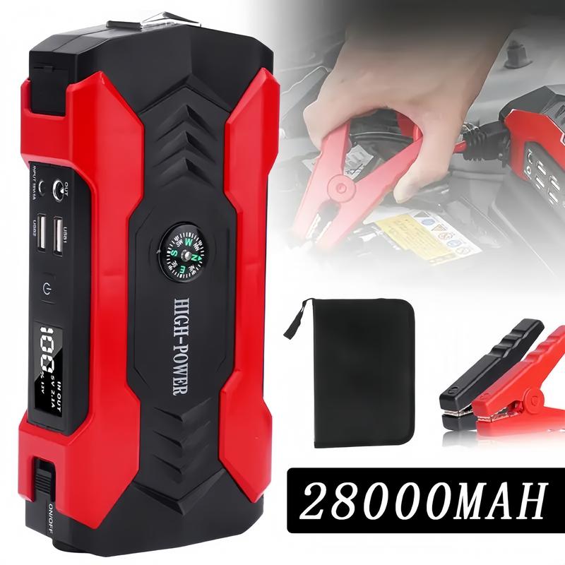 Portable Car Jump Starter,All-in-One Emergency Power Bank For Phones, Cars, Motorcycles & Yachts - Equipped With Flashlight, Compass & SOS Mode For Outdoor Adventures,Smartphone Charging