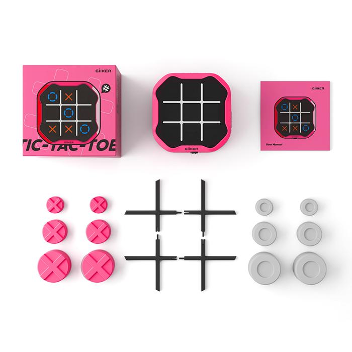 GiiKER Tic Tac Toe Bolt Game, 3-in-1 Handheld Puzzle Game Console, Portable Travel Games for Educational and Memory Growth, Fidget Toys Games for Kids and Adults, Birthday Gifts for All Ages