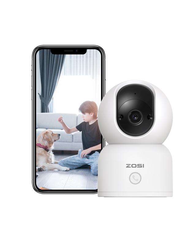 ZOSI 5G 2.4G WiFi Indoor 2k Pan Tilt Smart Security Camera iphone ipad remote access securitycamera