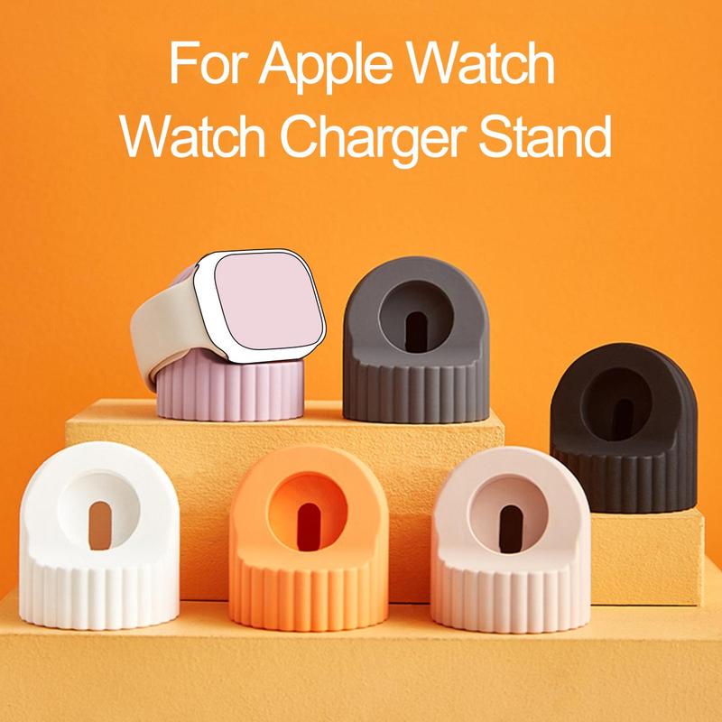 Watch Charging Stand, 1 Count Silicone Charging Cable Holder, Desktop Charging Base for Apple Watch Ultra SE 8 7 6 5 4 3 2 1, Smart Watch Accessories