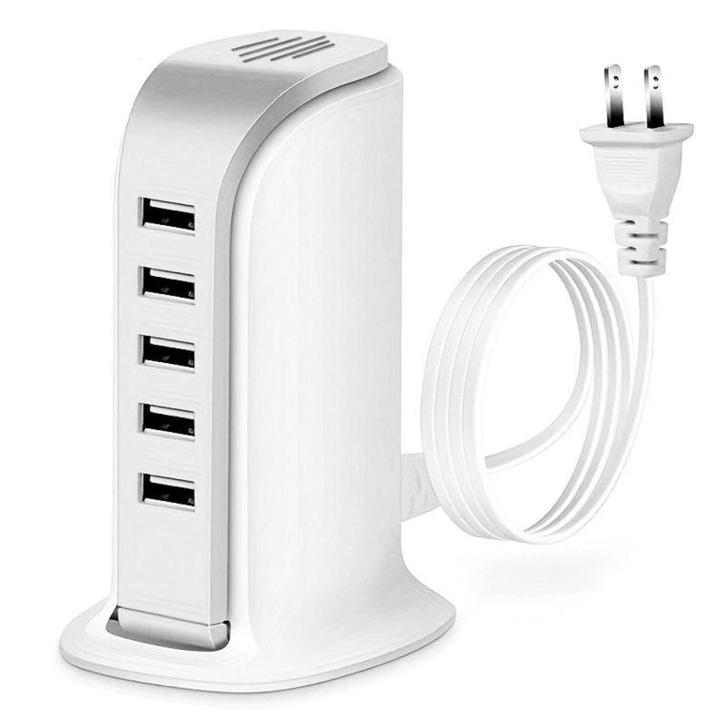 5 Port USB Charging Station, Multipurpose 5 In 1 USB Charging Station, Multifunctional Charging Station, Desktop Charger For iPhone iPad Kindle