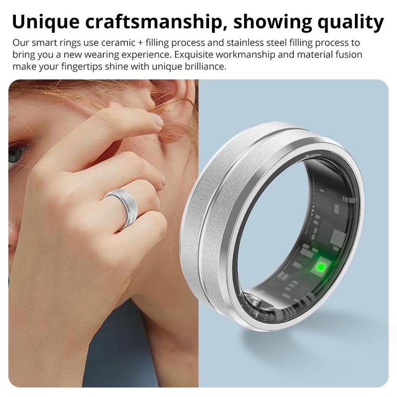 COLMI SR1 Smart Ring, 1 Count Rechargeable Waterproof Ring, Stainless Steel Smart Ring Compatible with Android & iOS System for Couple & Friend, Ideal Gift