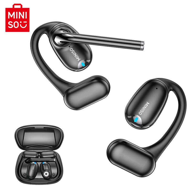 MINISO M66 New Microphone Wireless Bluetooth Earbuds Super Voice Call Video Conferencing Office earbuds Open and Non-in-ear headset Business style stylish headphones and lightweight Earphones wireless support All Phone