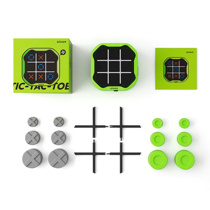 GiiKER Tic Tac Toe Bolt Game, 3-in-1 Handheld Puzzle Game Console, Portable Travel Games for Educational and Memory Growth, Fidget Toys Games for Kids and Adults, Birthday Gifts for All Ages