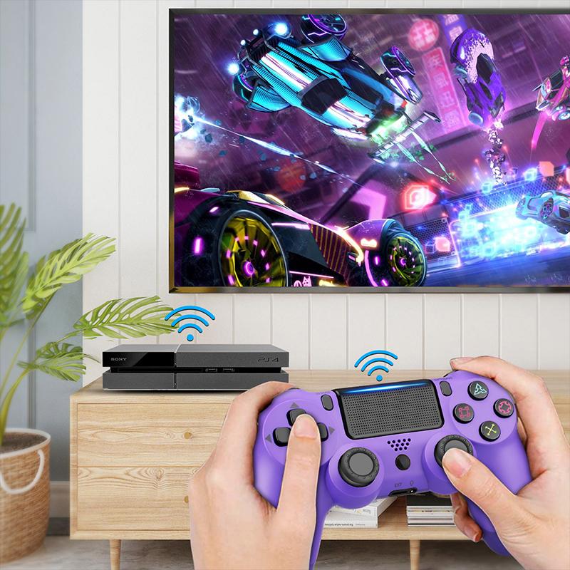 PS4 PC Controller Compatible with PS4 Slim Pro and Windows PC,Playstation 4 Controller with High Capacity Battery Dual Vibration Multi Touch Pad 3.5mm Audio Jack,Wireless Remote Many Colors for You,Blue,White,Purple and So On