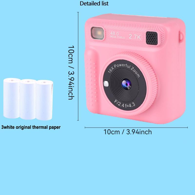 KGG Instant Print Camera, 2.4 Inch HD IPS Screen Digital Camera, Ink-free Print Camera, Easy Selfie Picture Camera, Camera for Home & Outdoor