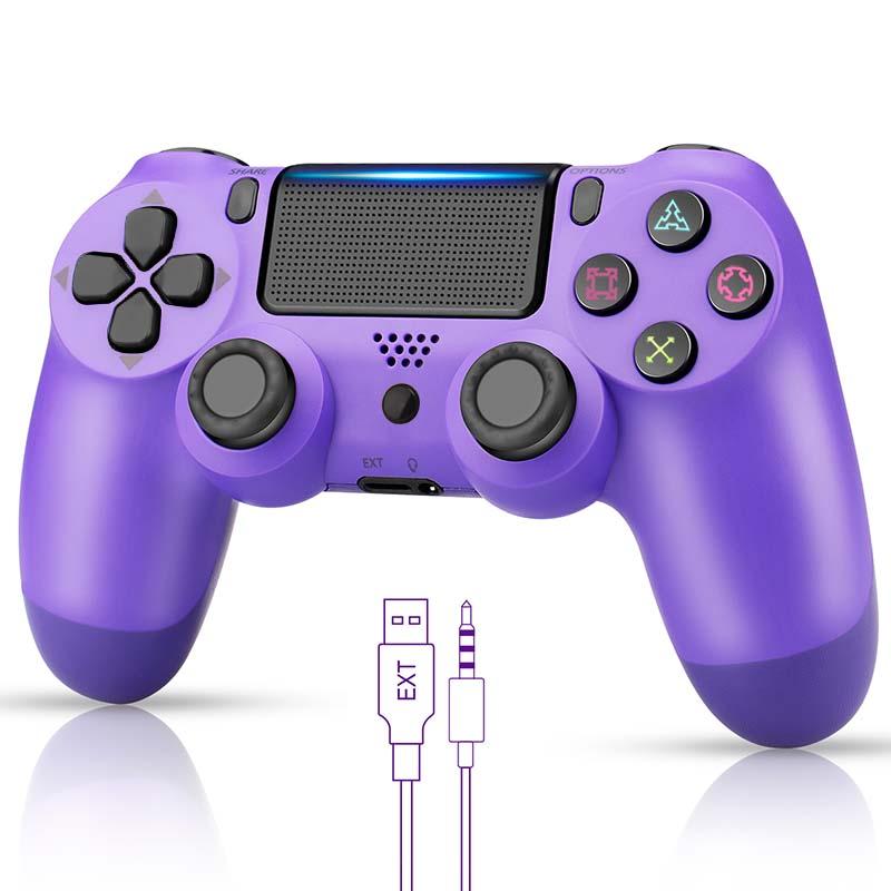 PS4 PC Controller Compatible with PS4 Slim Pro and Windows PC,Playstation 4 Controller with High Capacity Battery Dual Vibration Multi Touch Pad 3.5mm Audio Jack,Wireless Remote Many Colors for You,Blue,White,Purple and So On