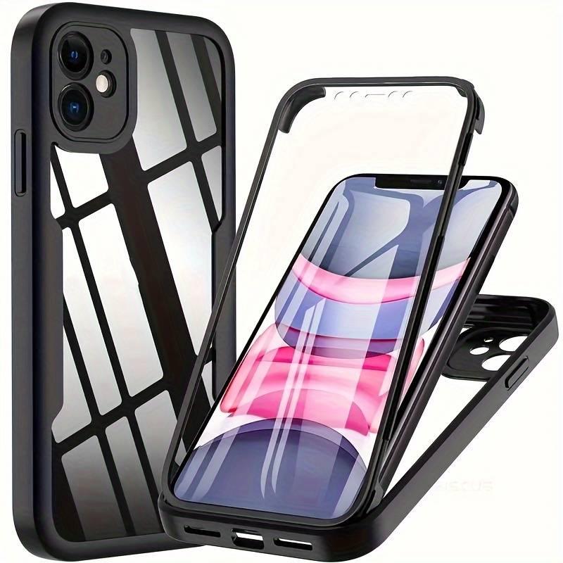 360 Full Body Front &  Transparent Protective Cover, Phone Case with Screen Protector, Protective Cover Compatible with iPhone 11 12 13 14 15 16 Pro Max