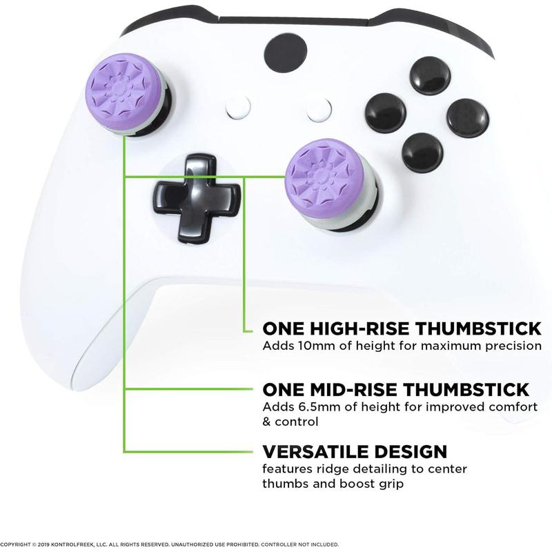 Freek FPS Freek Galaxy Purple for Xbox One and Xbox Series X Controller | 2 Performance Thumbsticks | 1 High-Rise, 1 Mid-Rise | Purple-accessories Rubber Material