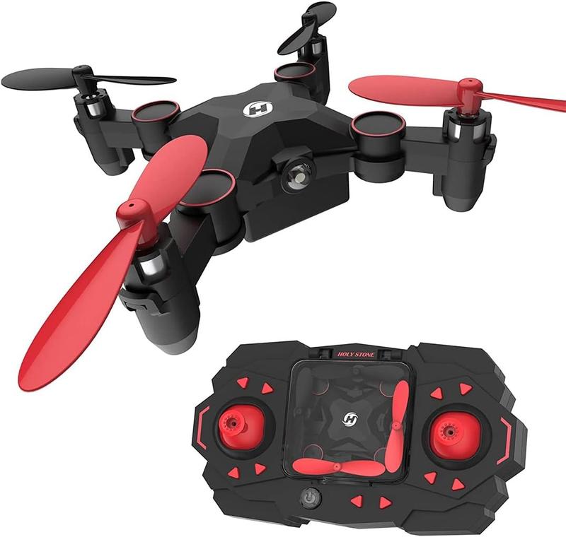 Holy Stone HS190 Foldable Mini Nano RC Drone and s Gift Portable Pocket Quadcopter with Altitude Hold 3D Flips and Headless Mode Easy to Fly for Beginners Accessories Button Cameras Stick