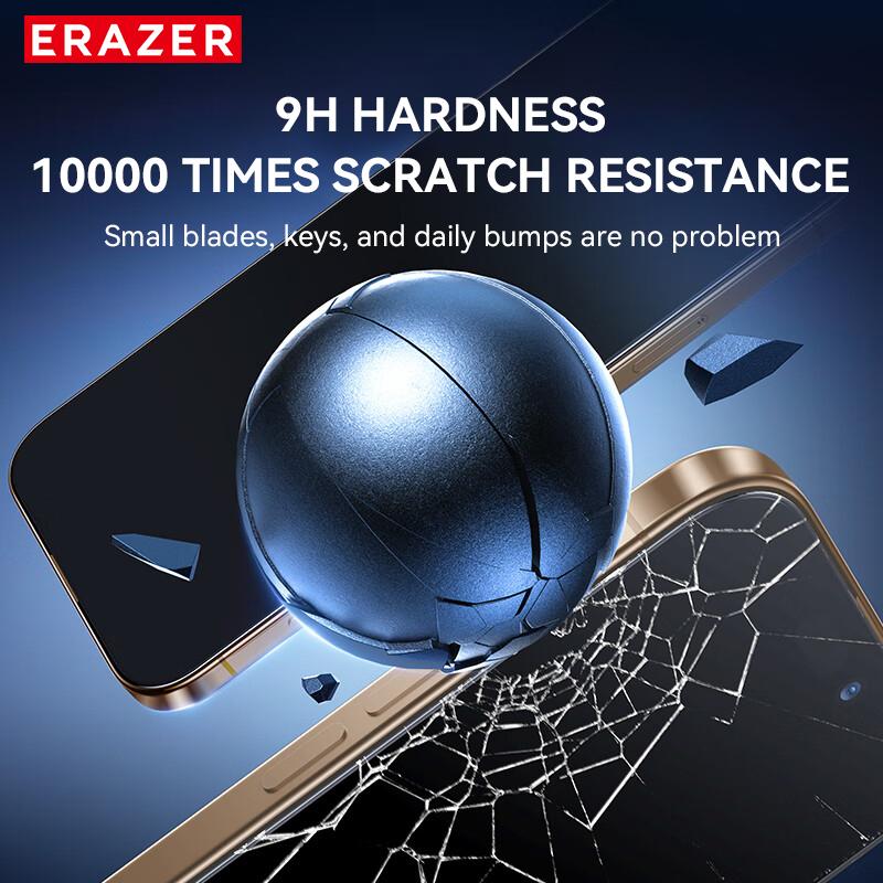 ERAZER for iPhone16Pro max 15 14pro 13 Series Clear Privacy Protection Phone Film Dust Free Without Bubbles, HD ClearPhone Screen Protector