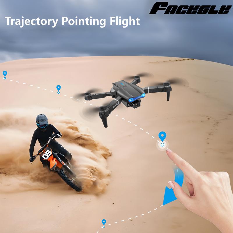 E99 drone: foldable drone with dual cameras, remote control drone beginner gift, affordable drone, dual battery set, Christmas, Halloween, New Year gift