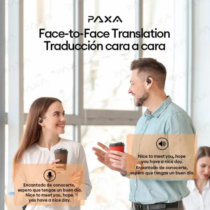 PAXA OpenAir 5 OWS Translation Wireless Bluetooth Earphones Support 135 Languages Real Time Bluetooth Translation Support Playing Music Phone Calls Headphones