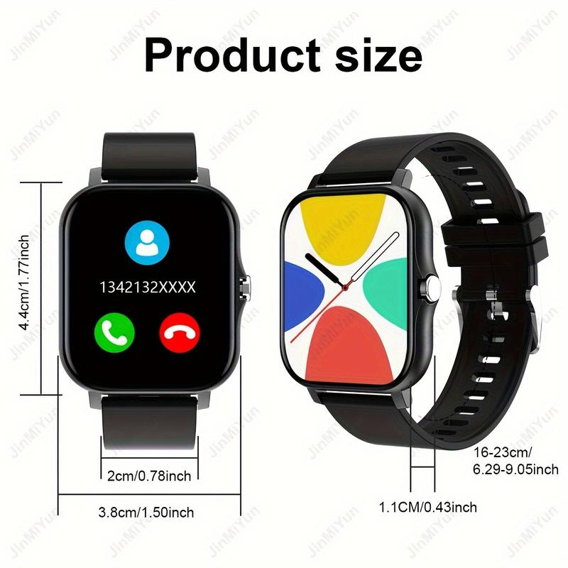 1.83-Inch Full Touch Screen Sports Smart Watch-Wireless Call, SMS Reminder, Dial and Wallpaper, Multiple Fitness Modes, Music Playback, Remote Camera Control-Compatible with Android and iPhone