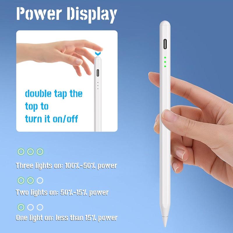 Stylus Pen for iPad 2018-2023, for apple Pencil 2nd Generation, Tilt Sensitivity, Work for iPad Pro 11