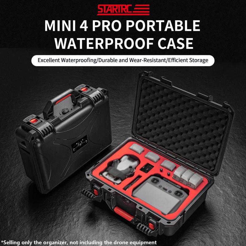 STARTRC Waterproof Storage Case for DJI Mini 4 Pro, 1 Box Drop-proof Carrying Storage Case with Handle, Camera Accessories for DJI Mini 3 Series