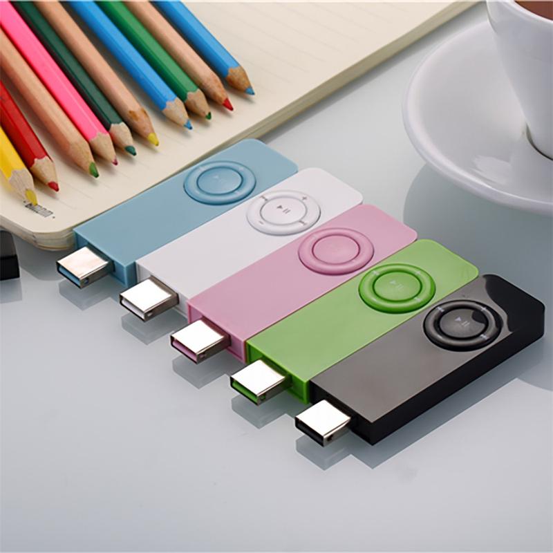 Mini MP3 Player USB in-line Card U Disk MP3 Player USB 2.0 Lossless Sound Music Media Player Support Micro TF Card(No Card)