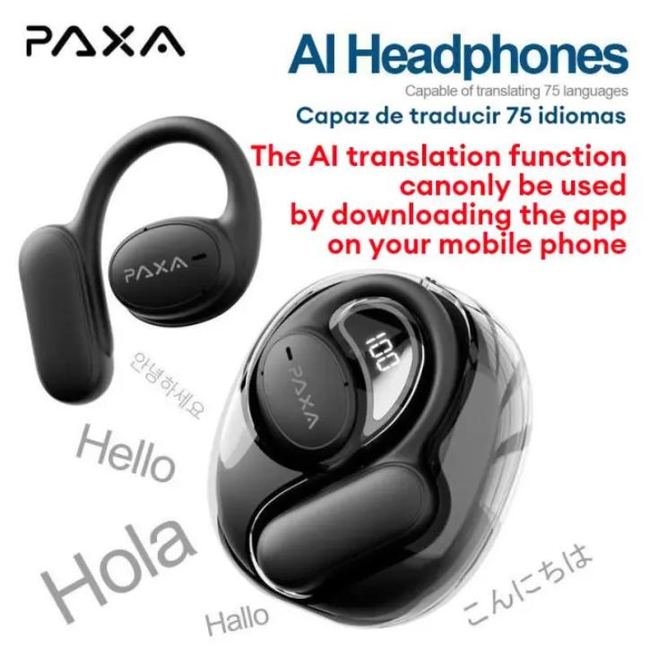 PAXA OpenAir 5 OWS Translation Wireless Bluetooth Earphones Support 135 Languages Real Time Bluetooth Translation Support Playing Music Phone Calls Headphones