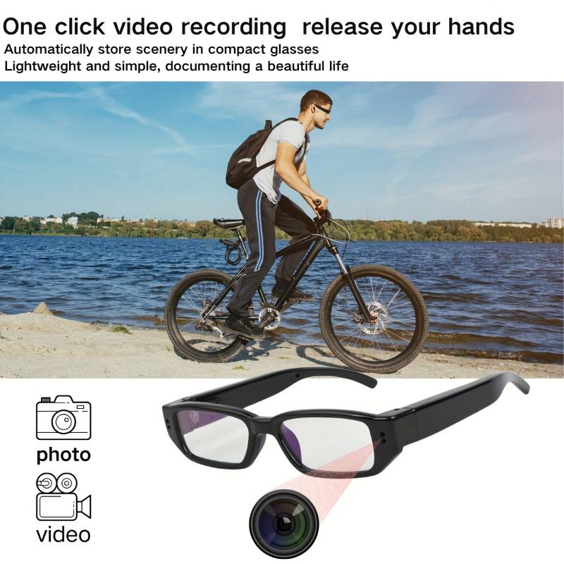 [Fast Arrival] HD 1080P Smart Camera Glasses - Portable Mini Cam for Sports, Cycling & Presentations with 64GB Memory Card Included