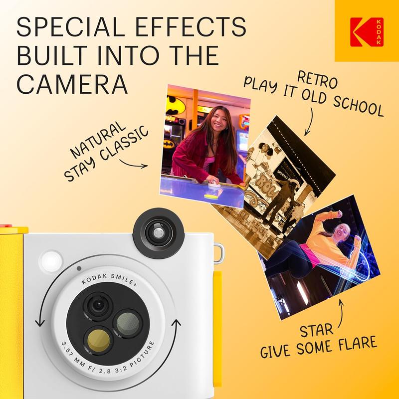 Kodak Smile+ Wireless 2x3 Digital Instant Print Camera with Effect Lenses & Zink Technology camera  for Kids and Adults