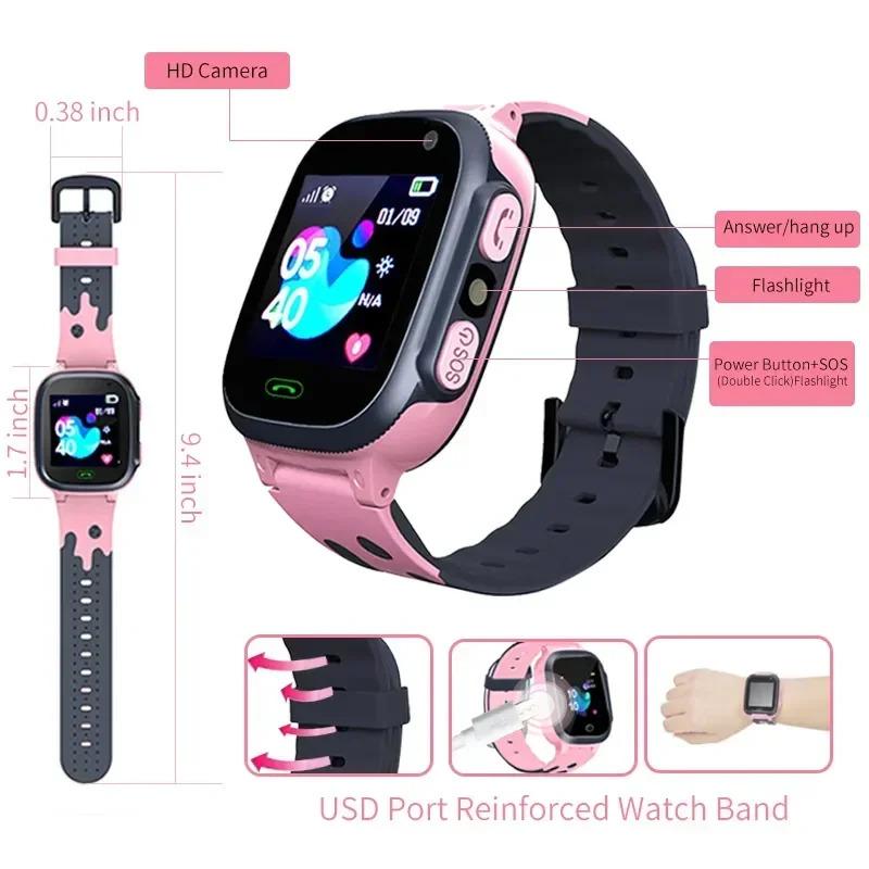 Kids Smart Watch With GPS SOS Waterproof Smart Watch Card Positioning Tracker Anti-Lost Kids Watch Bluetooth 5G Smart Watch