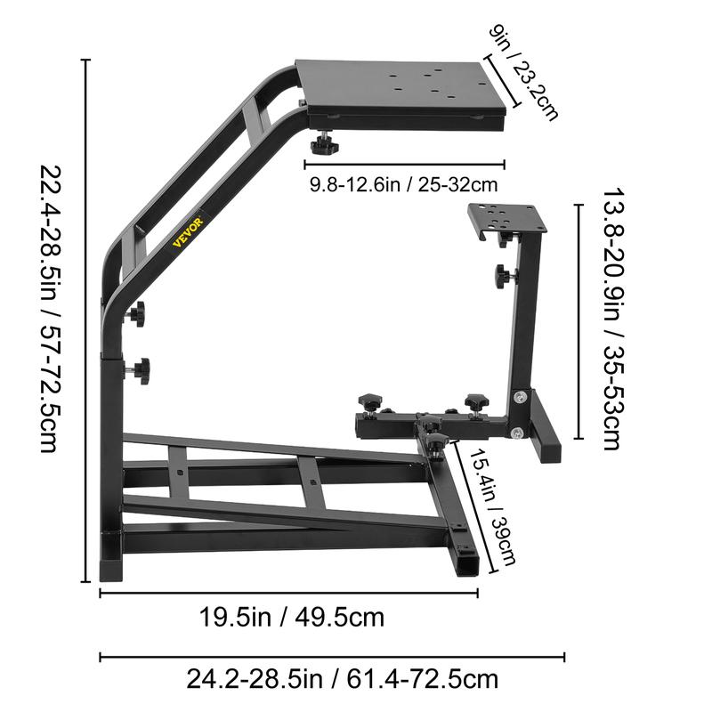 Racing Simulator Steering Wheel Stand for Logitech G29, G27 and G25 Accessories Adjustable