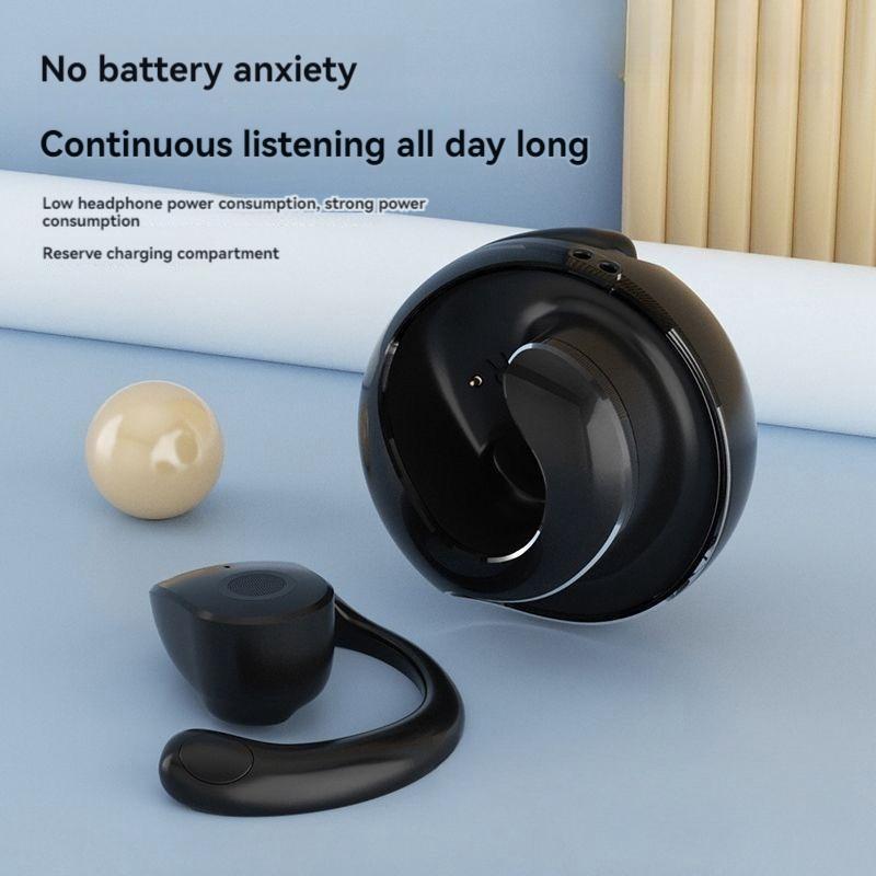 Wireless Earphone, Mini Lightweight Earbuds with Charging Case, Comfortable No Sense Hanging Ear Earphone for Apple Samsung